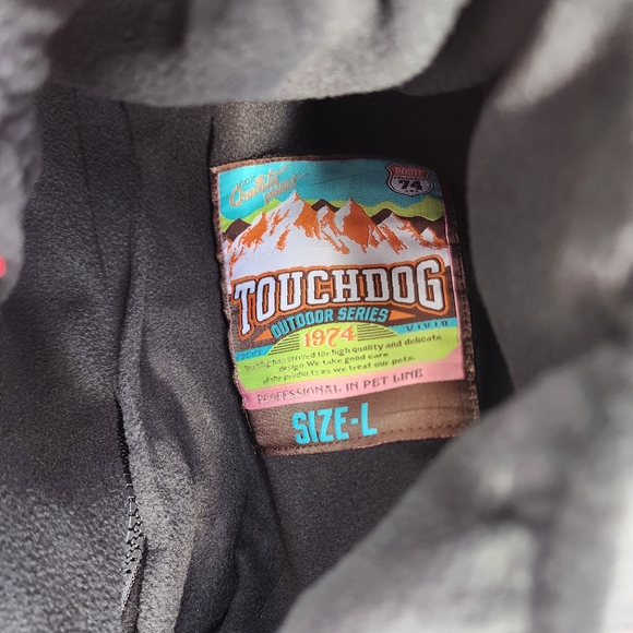 Touchdog Outdoor Series Dog Coat Red Size Large adjustable - Picture 4 of 4